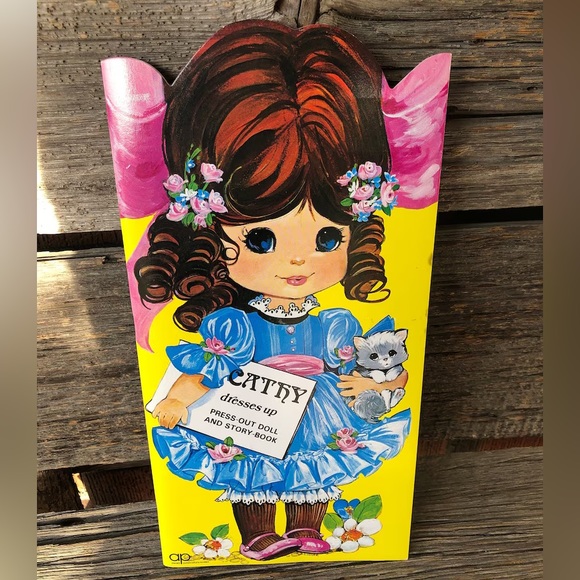 Cathy Dresses Up Press-out Doll and storybook Paper doll 1972 Vtg 70s kid unused - Picture 1 of 10
